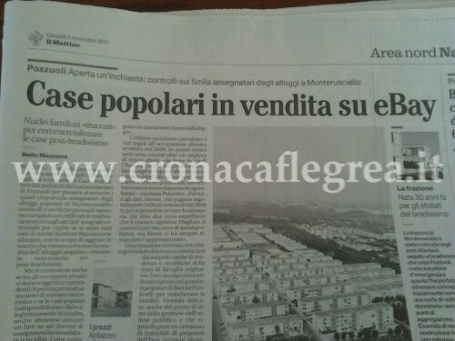 La pagina de "Il Mattino" che riporta la nostra stessa inchiesta