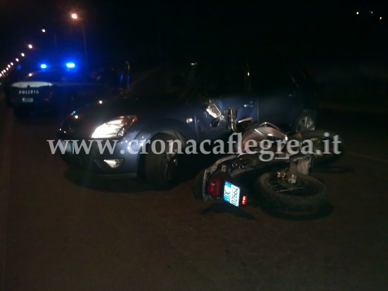 Scontro auto-moto in via Campana, ferito centauro/ IL VIDEO