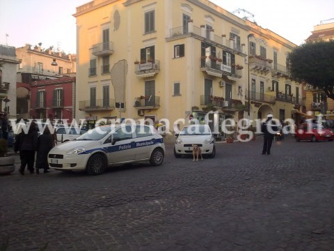 Vigili Urbani in azione nel centro storico