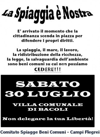 “La spiaggia è nostra”. Domani va in scena la protesta