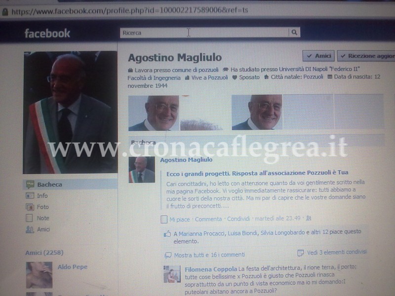 Il sindaco Magliulo su Facebook: è polemica!