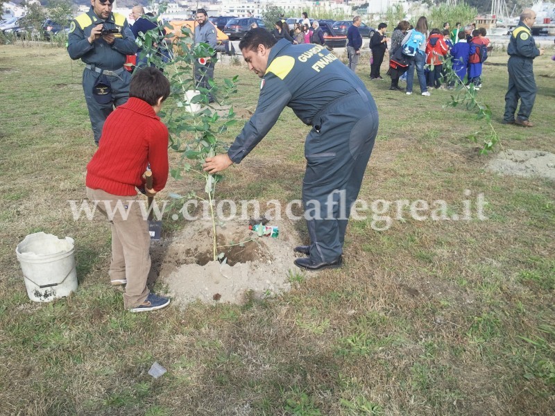 BACOLI/ “Festa dell’albero 2011”: i bambini delle scuole piantano 300 alberi nella sede della Guardia di Finanza – TUTTE LE FOTO