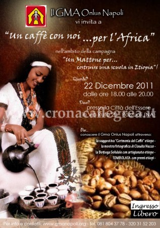 GMA Onlus presenta: “Un caffè con noi…per l’Africa” evento di beneficenza pre-natalizio