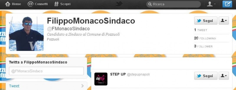 POZZUOLI/ Filippo Monaco fa le prove da sindaco su Twitter?