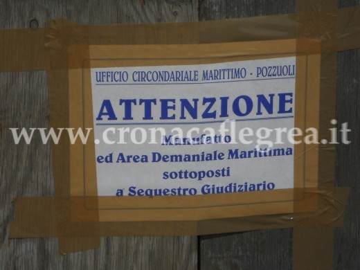 Il cartello di sequestro