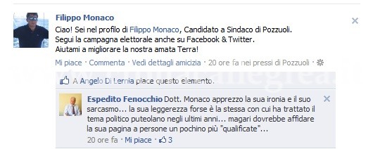 ELEZIONI-POZZUOLI/ Un Monaco “pazzo” di Facebook e Twitter che “stuzzica” Fenocchio