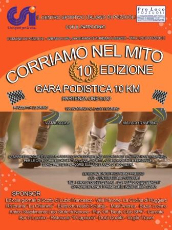 PODISMO/ Sabato al via la decima edizione di “Corriamo nel Mito”