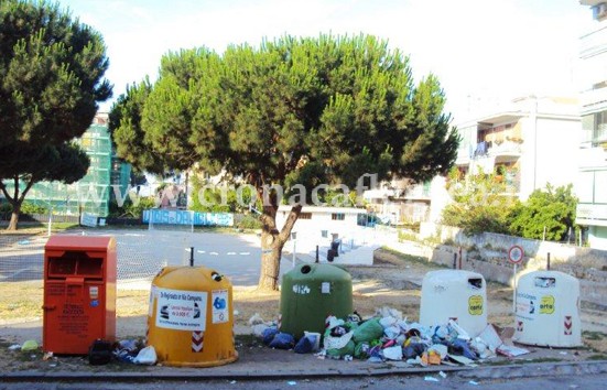 Spazzatura nei giardinetti del Parco Bognar