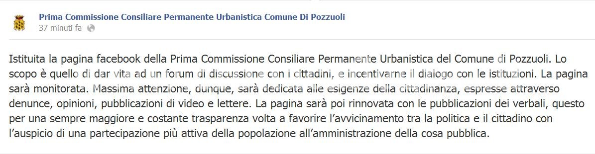 CURIOSITA’/ A Pozzuoli la politica viaggia anche su Facebook