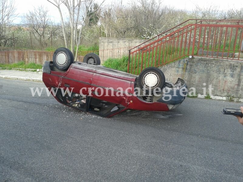 POZZUOLI/ Colpito da malore si ribalta con l’auto – LE FOTO