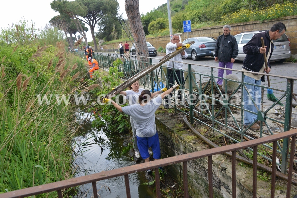 POZZUOLI/ Volontari e comune ripuliscono il Lago D’Averno – LE FOTO