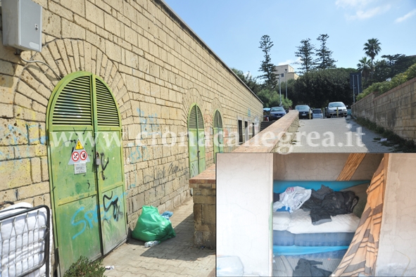 POZZUOLI/ “Piazza a Mare”, l’orinatoio diventa Grand Hotel per disperati – LE FOTO