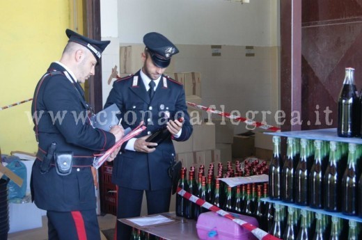 I Carabinieri nell'azione di sequestro