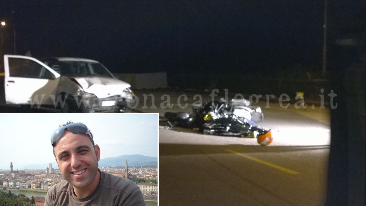 POZZUOLI/ Tragico schianto tra auto e moto, muore 36enne – LE FOTO