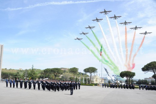 Le Frecce Tricolori al momento del giuramento