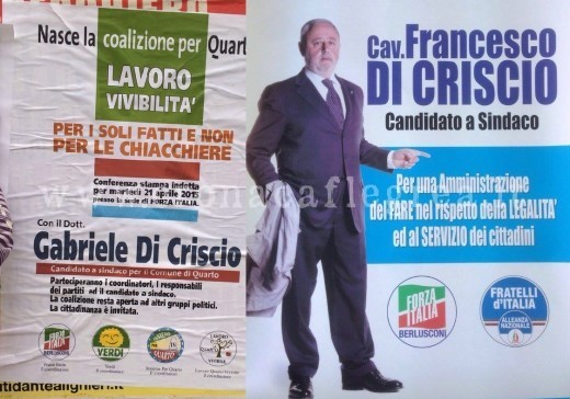 Il simbolo di Forza Italia a sostegno di due candidati diversi