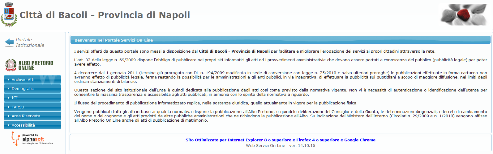 BACOLI/ Niente più attese agli sportelli, per i certificati ci pensa il sito del Comune