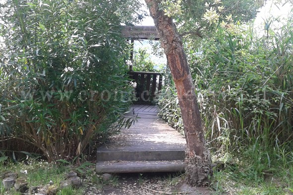 POZZUOLI/ Lago d’Averno, dei “birdwatching” non restano che scheletri in legno – LE FOTO