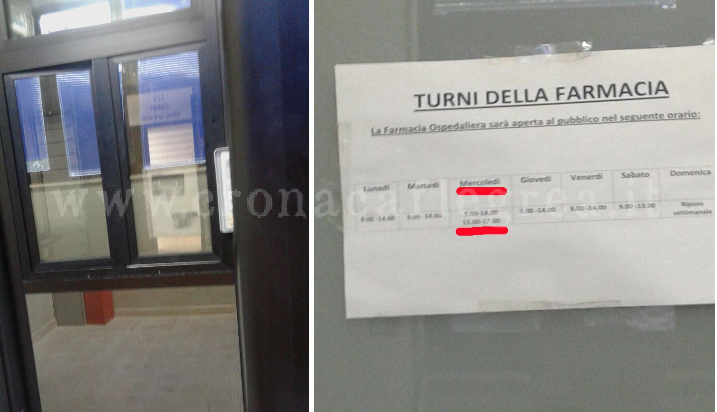 LA DENUNCIA/ «La farmacia dell’ospedale non rispetta i turni»