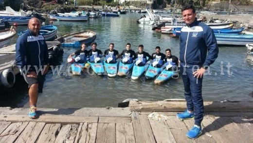 La formazione del Canoa Club Napoli promossa in serie A