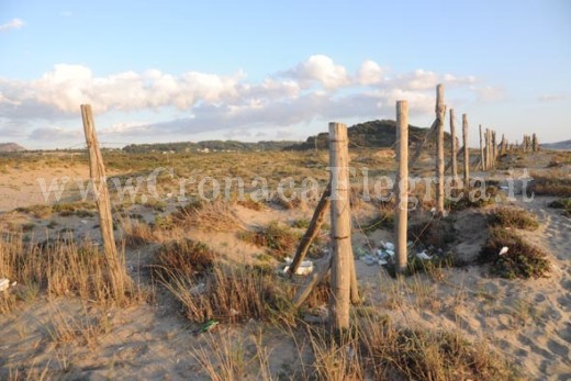 Le recinzioni della dune sono ormai sparite