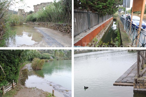 POZZUOLI/ Esondato il lago d’Averno, l’acqua ai piedi del Tempio di Apollo – LE FOTO