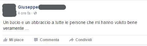 POZZUOLI/ Giovane si suicida dopo averlo annunciato su Facebook
