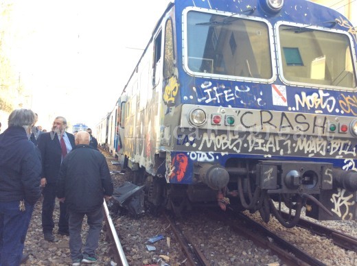 Lo scontro tra i due treni