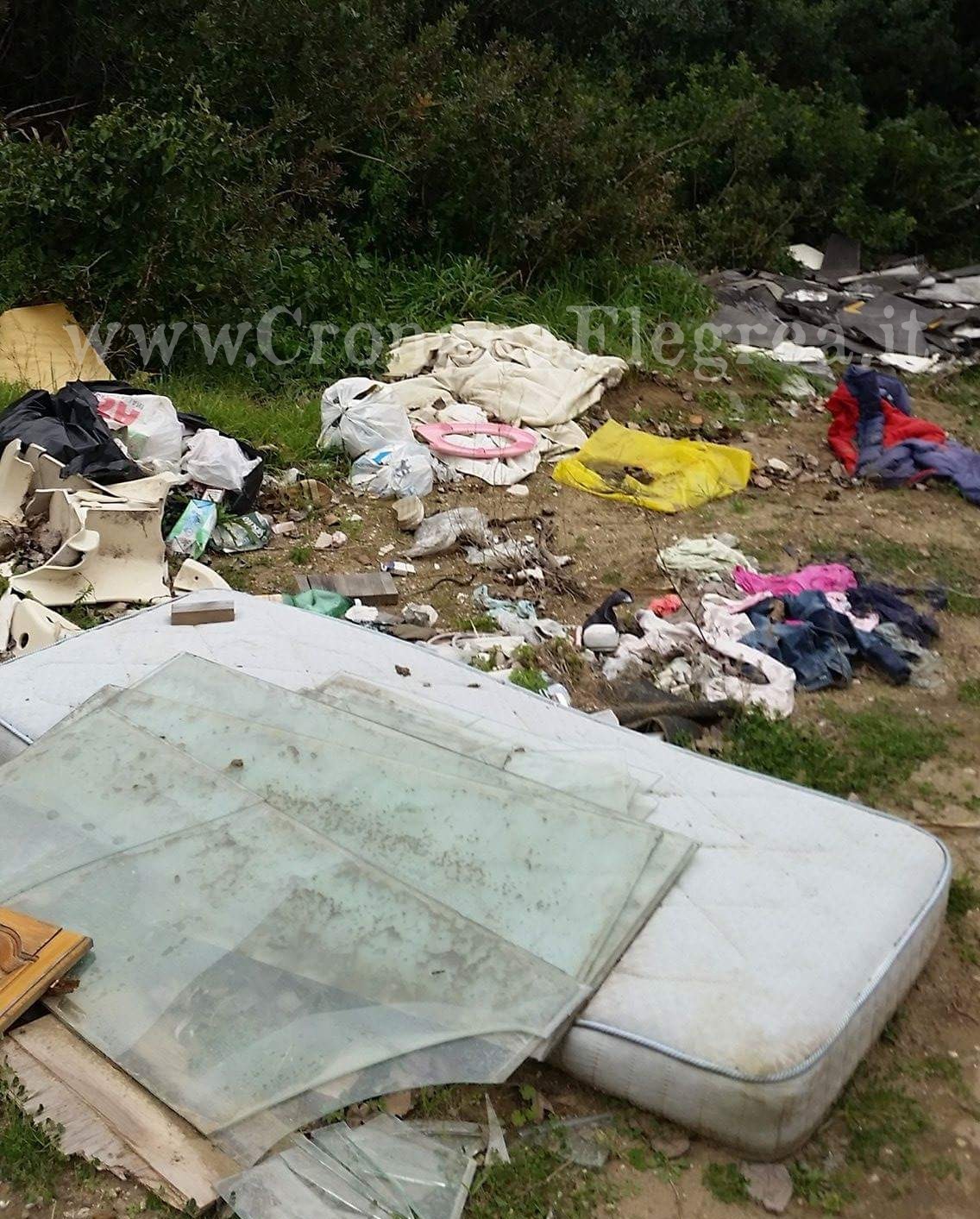 POZZUOLI/ Scempio senza fine: ancora rifiuti nella Foresta di Cuma – LE FOTO