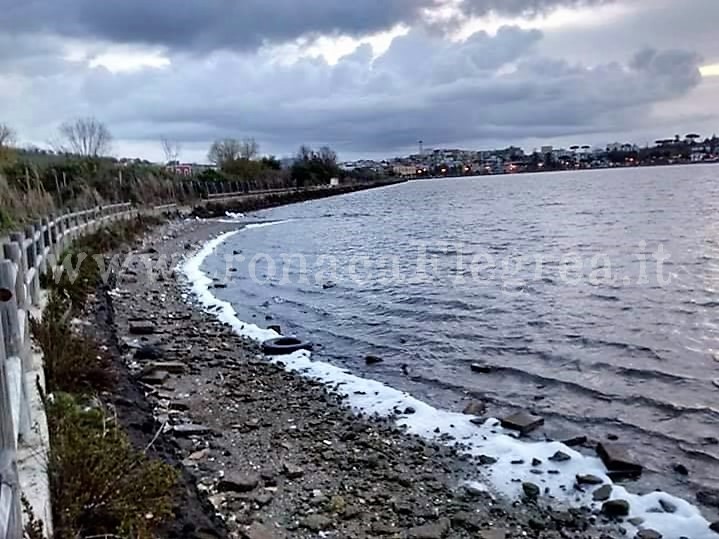 BACOLI/ Ancora schiuma nel Lago Miseno. Ma FreeBacoli e il sindaco continuano a tacere