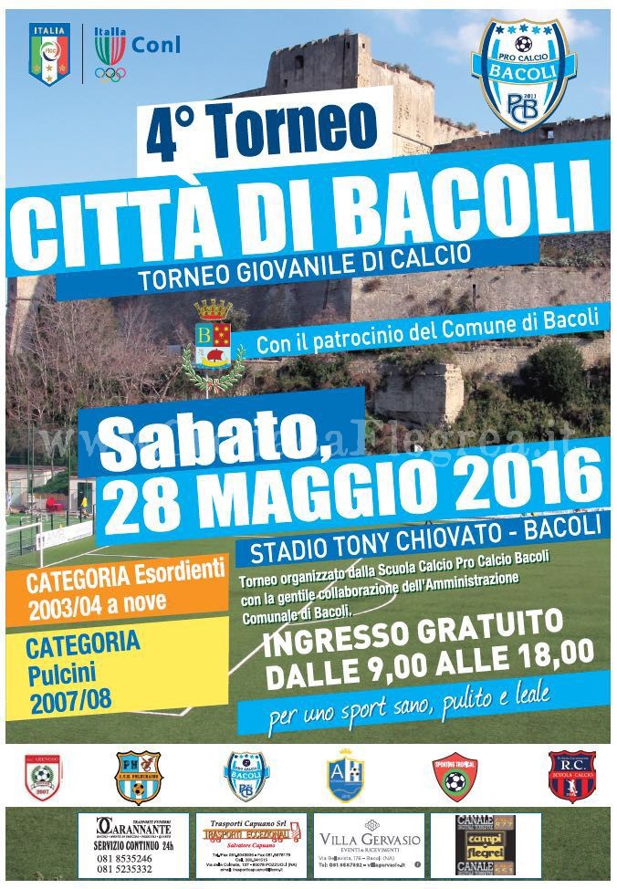CALCIO GIOVANILE/ Al via la quarta edizione del torneo “Città di Bacoli”
