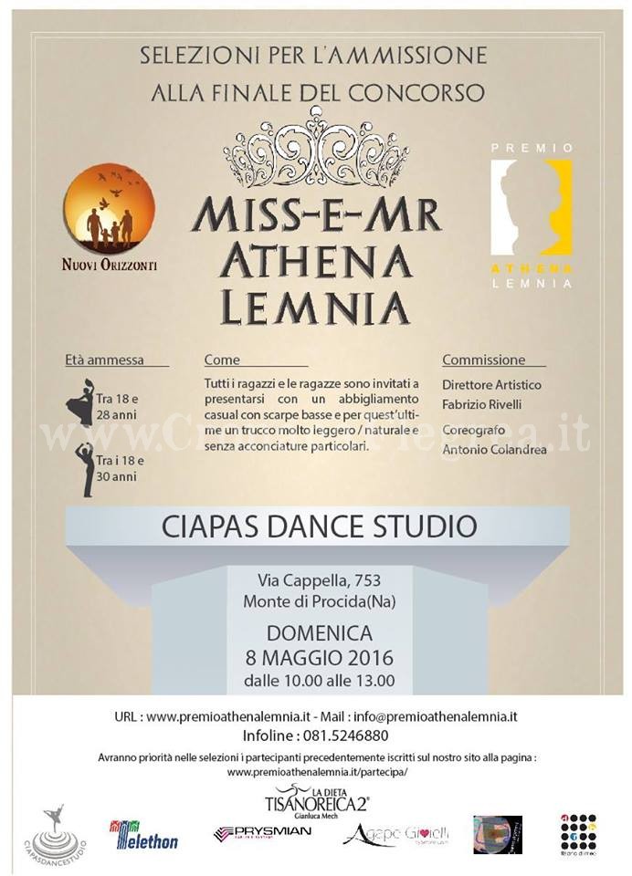 Premio Athena Lemnia: a Monte di Procida il primo casting