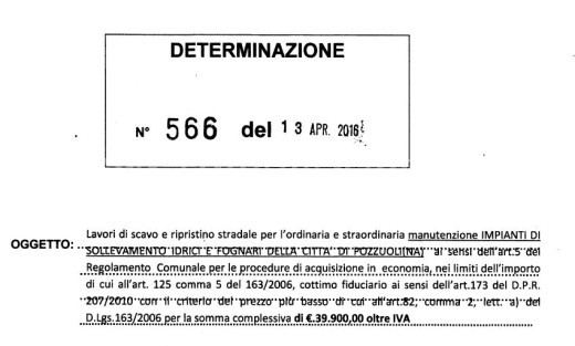 DETERMINA 566 DEL 13 APRILE