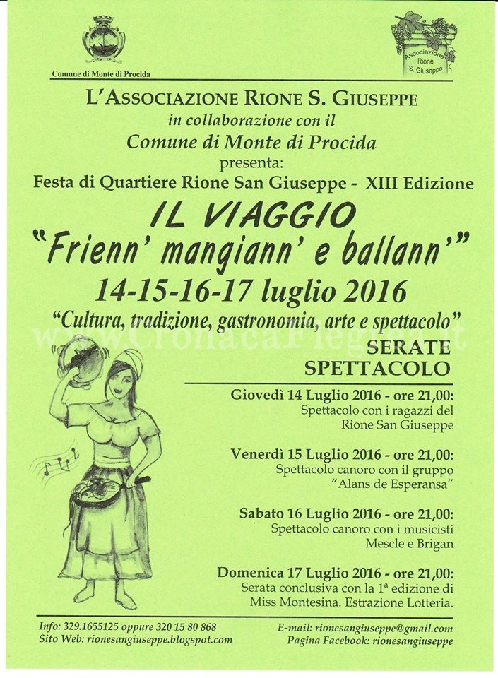 MDP/ Rione San Giuseppe, al via la 13esima edizione di “Frienn’, Mangiann’ e Ballann”