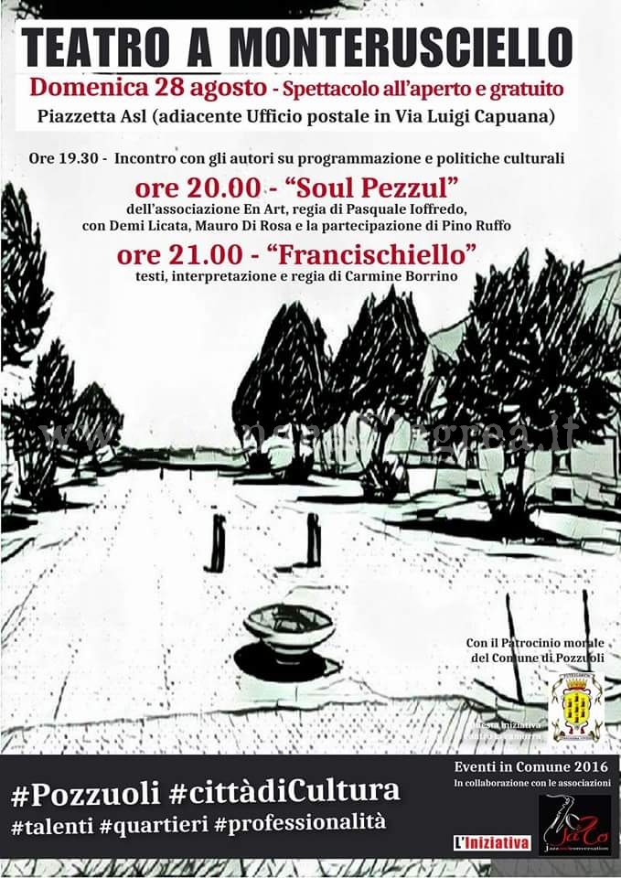 POZZUOLI/ “Teatro a Monterusciello”, domani due spettacoli gratuiti