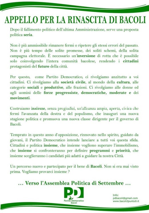 Pd lettera civica