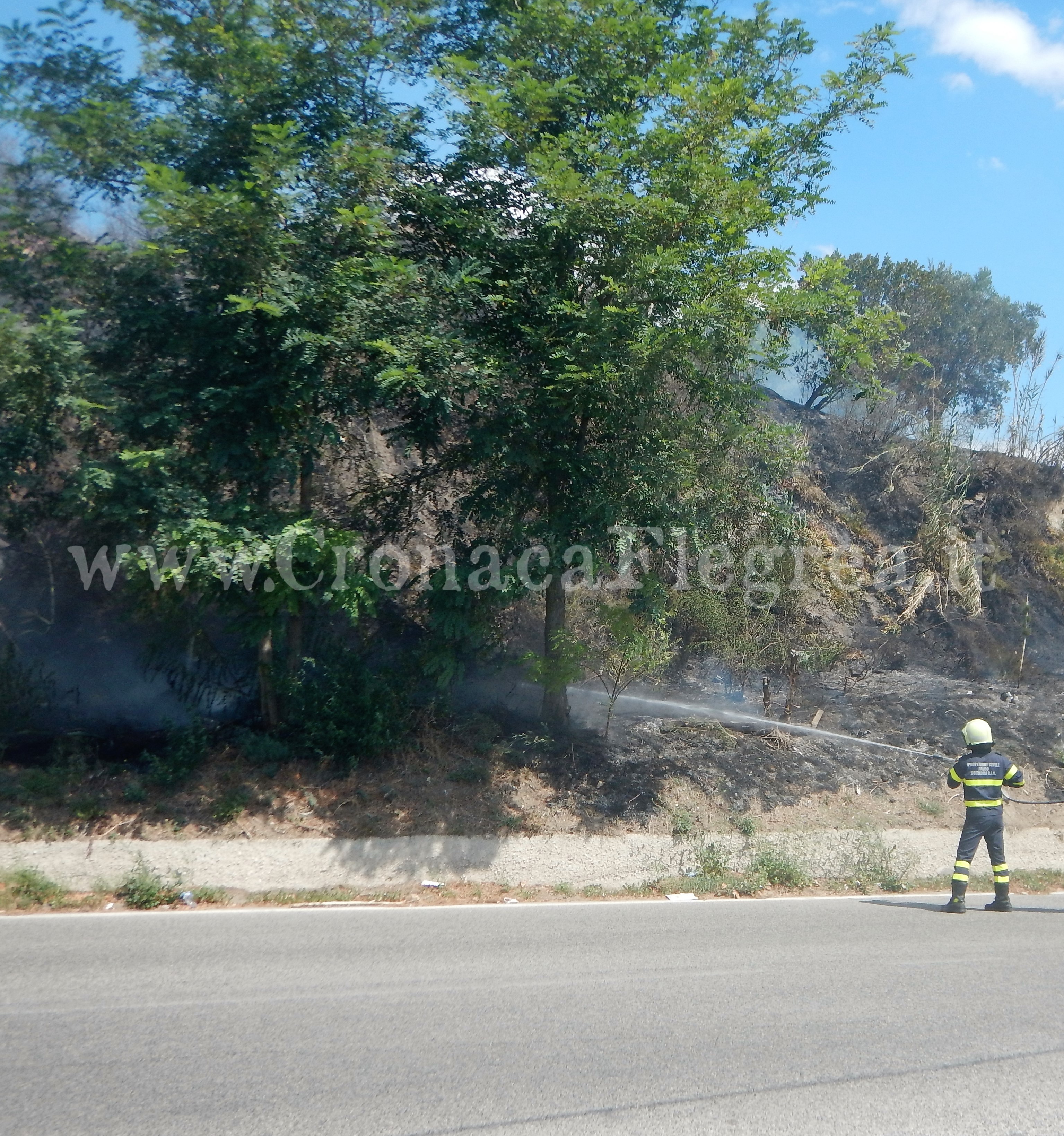 MONTE DI PROCIDA/ Incendio in un terreno incolto, paura in via Panoramica