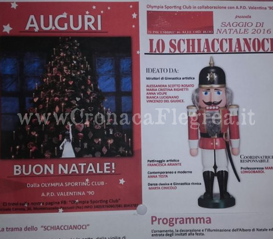 POZZUOLI/ Festa di Natale con il saggio di ginnastica “Lo Schiaccianoci”