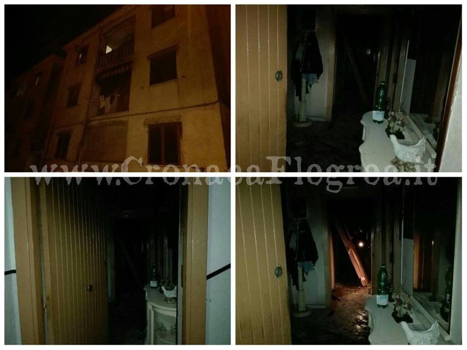 POZZUOLI/ Bombola di gas provoca incendio: distrutta abitazione, 3 feriti uno è grave – LE FOTO