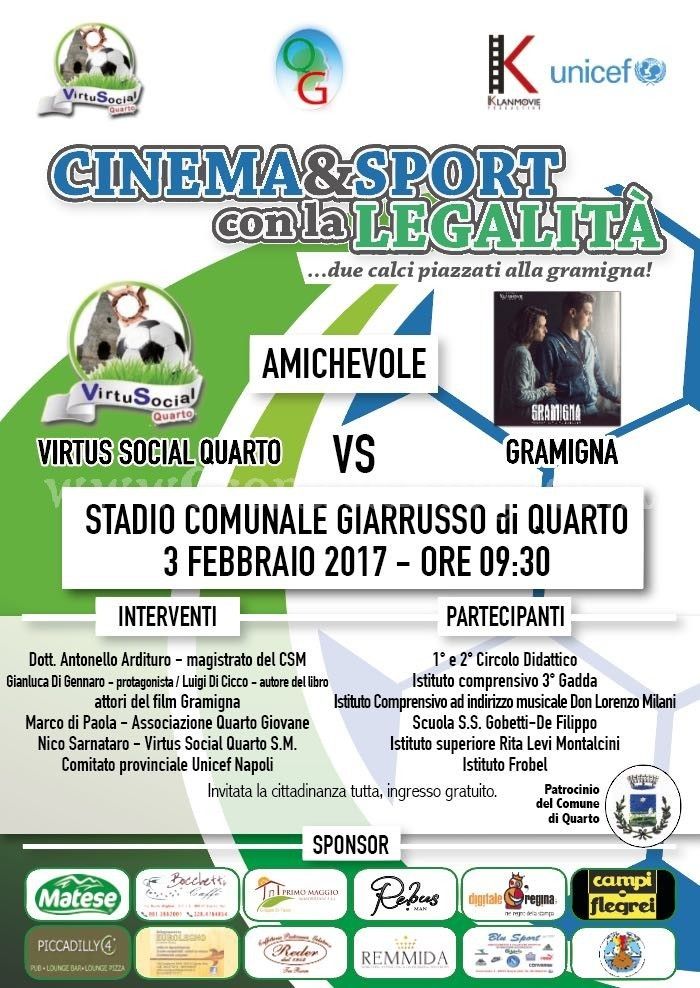 QUARTO/ Partita della legalità con gli attori del film Gramigna e il giudice Ardituro