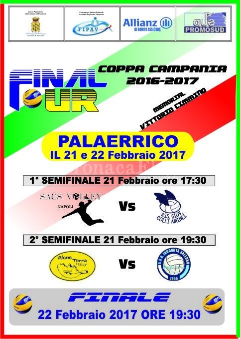POZZUOLI/ Al Palazzetto Errico la “Final Four” di Coppa Campania 2016/2017