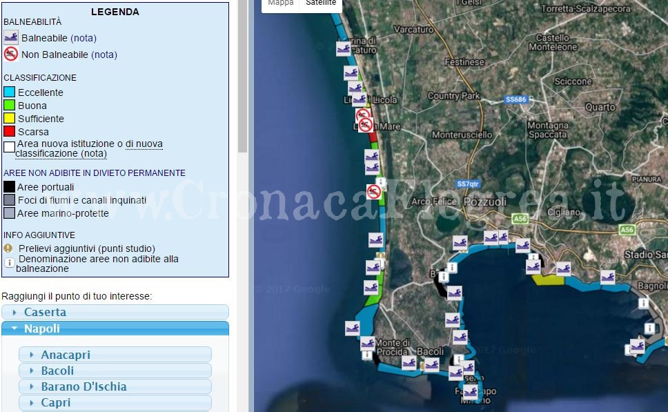CAMPI FLEGREI/ L’ARPAC conferma il buono stato igienico-sanitario del mare flegreo