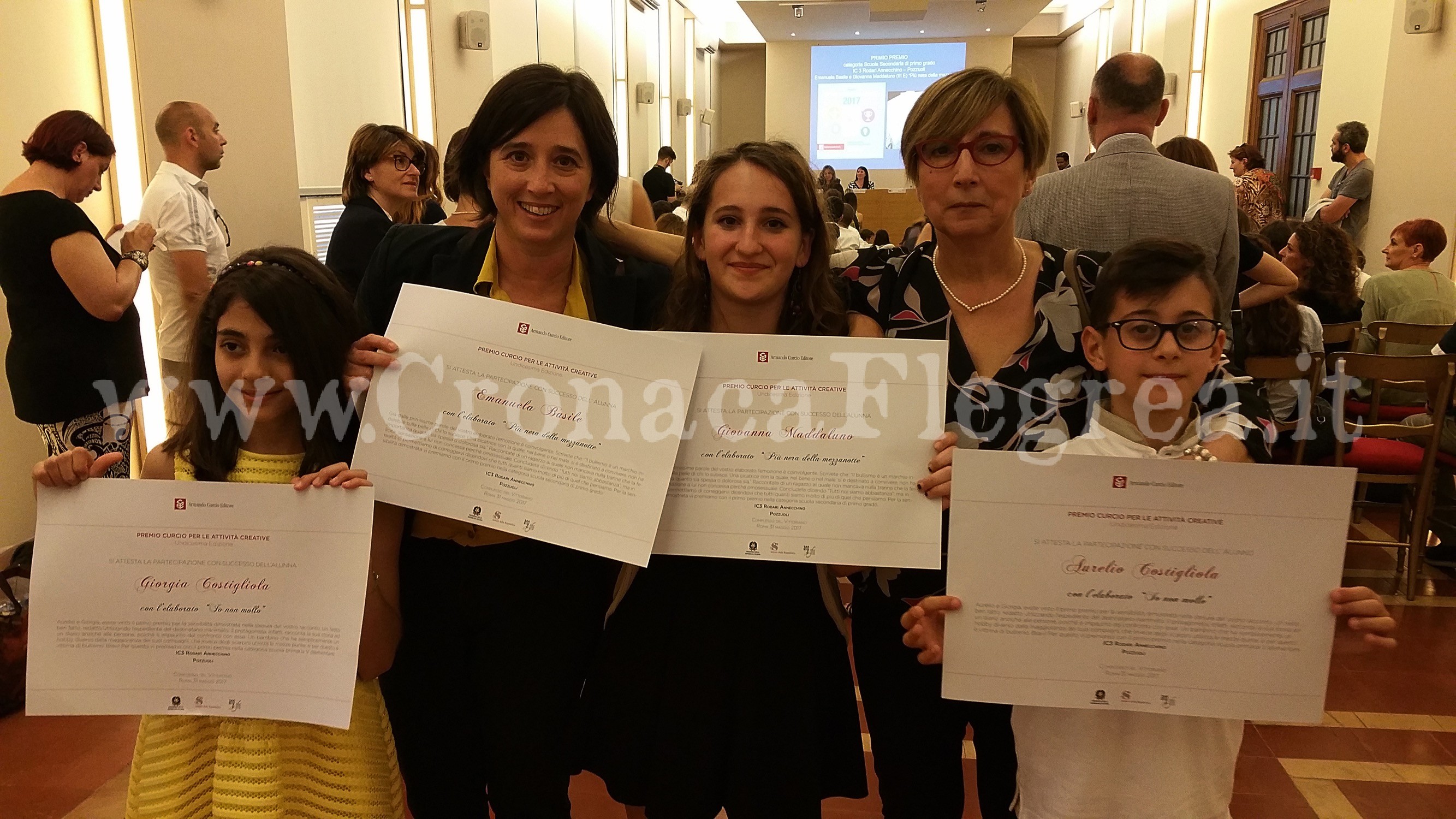 Premio Curcio: la “Rodari-Annecchino” di Pozzuoli porta a casa due primi posti