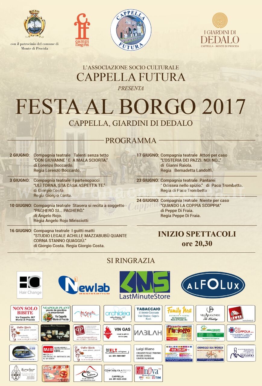 MONTE DI PROCIDA/ Al via la nuova edizione della “Festa al borgo”