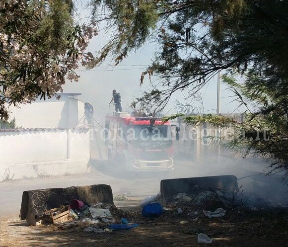 POZZUOLI/ Incendio a Licola, bruciano sterpaglie e rifiuti – LE FOTO