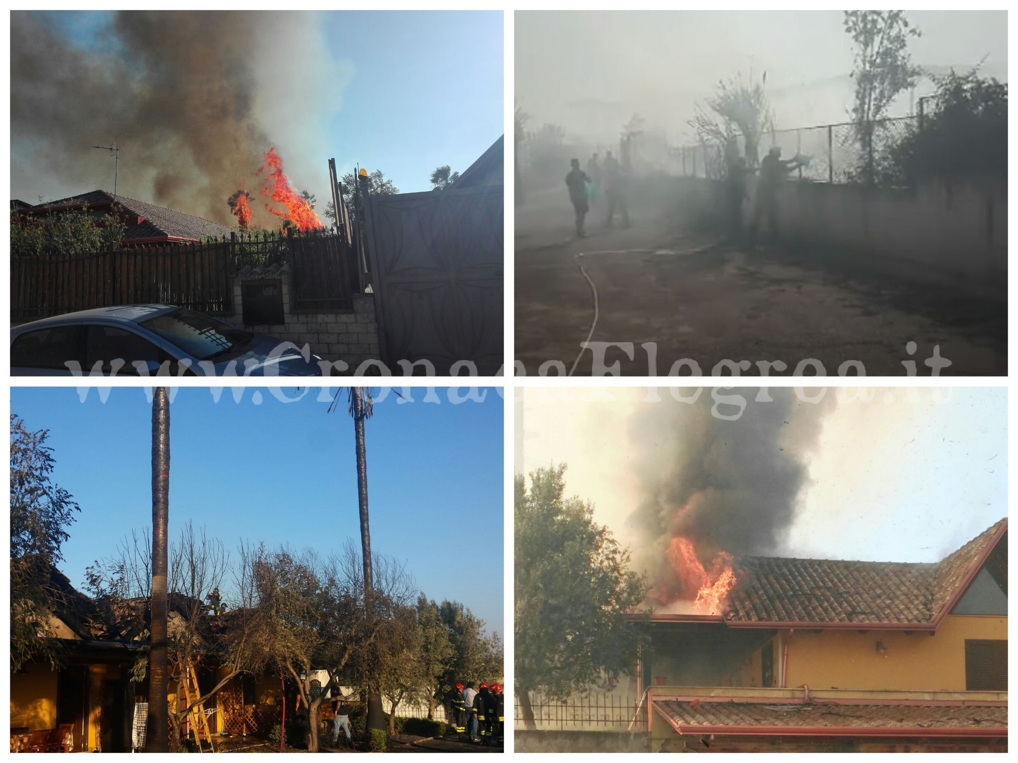 Case in fiamme a Licola: lunedì di fuoco nei Campi Flegrei – LE FOTO