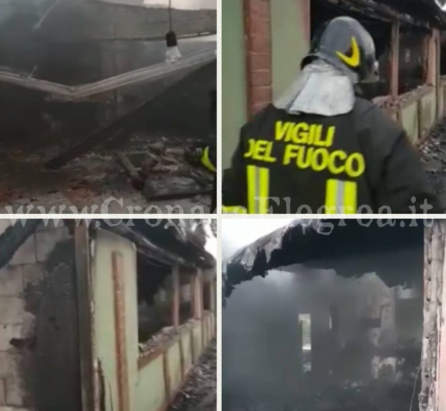 POZZUOLI/ Incendio distrugge il Club House del Centro Ippico «E’ doloso» – LE FOTO