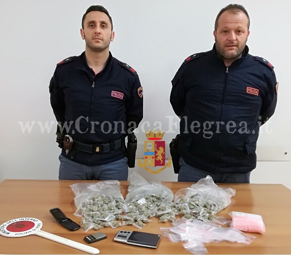 Spacciatore arrestato dalla Polizia: sequestrati 300 grammi di marijuana