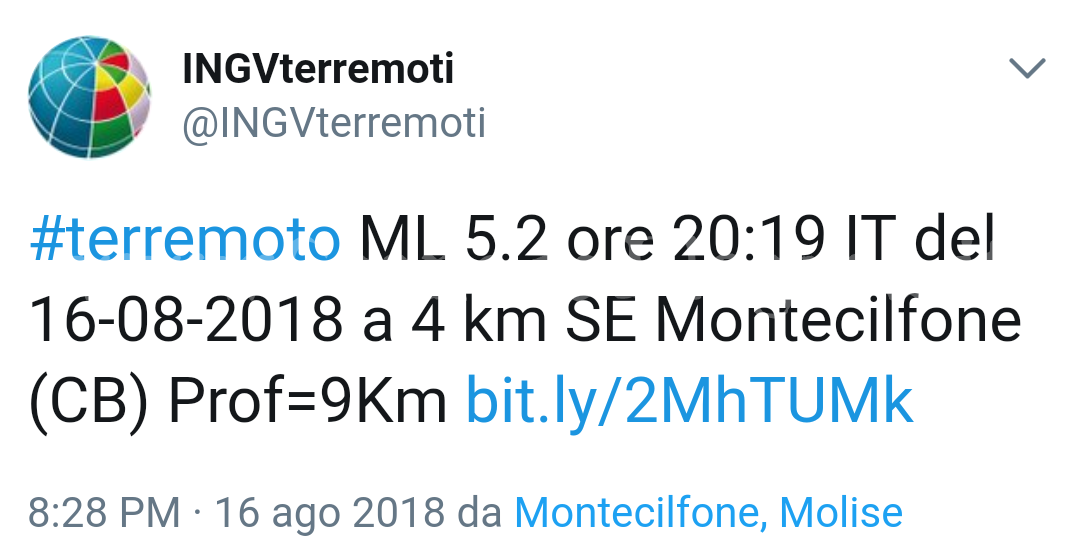 Nuova forte scossa in Molise, tremano ancora i Campi Flegrei