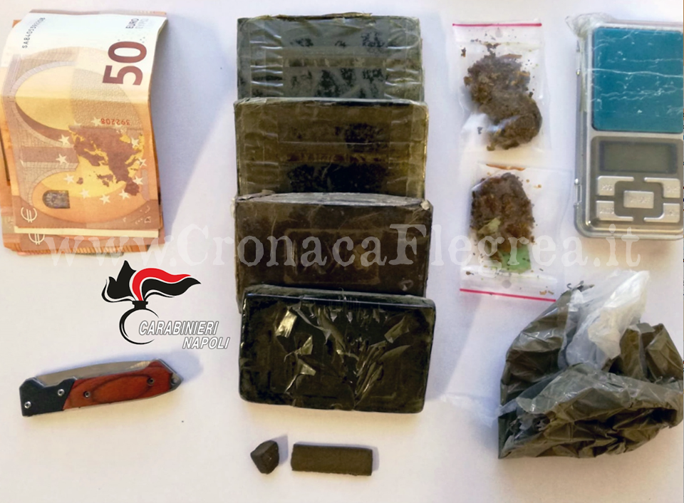 MONTE DI PROCIDA/ Hashish in casa, arrestato un 45enne: sequestrati soldi e droga